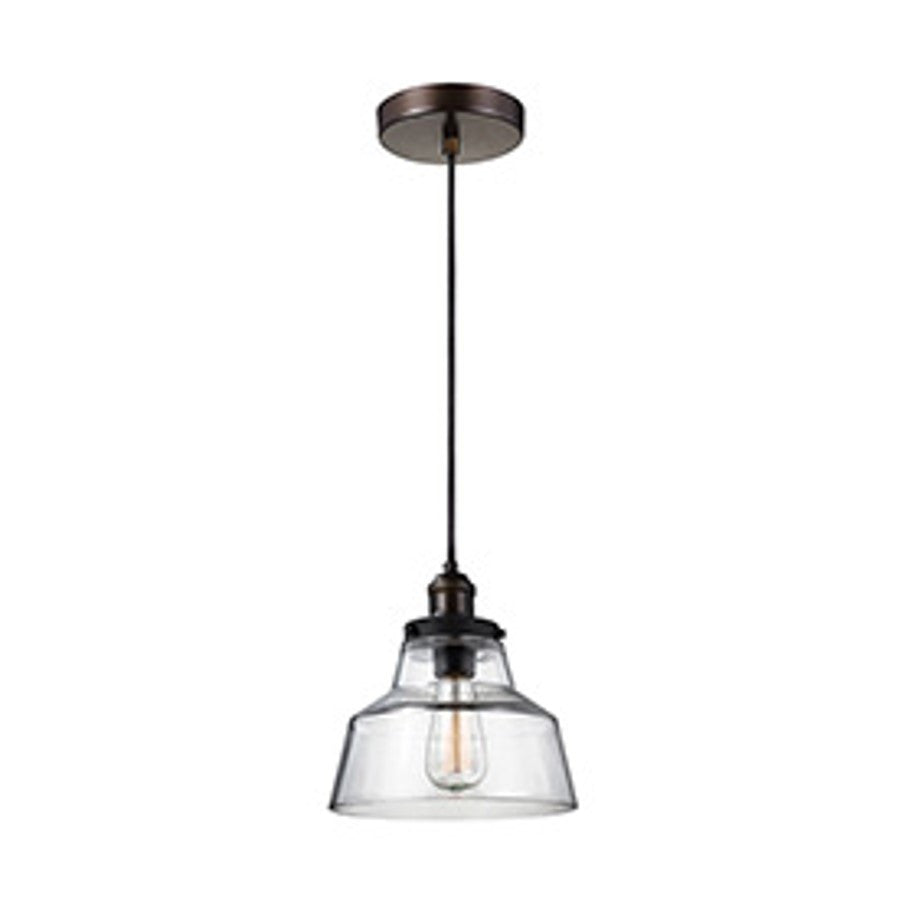 Baskin Pendant in Painted Aged Brass with a Dark Weathered Zinc Finish by Murray Feiss,  P1348PAGB/DWZ