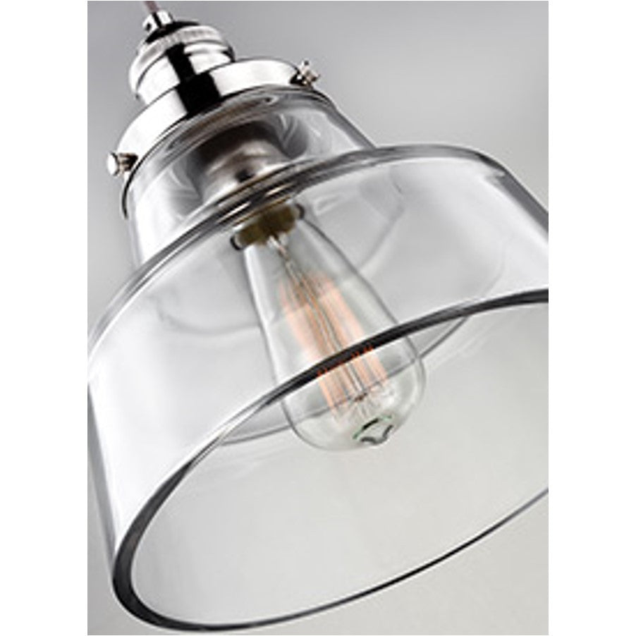 Baskin Pendant in Polished Nickel by Murray Feiss,  P1348PN