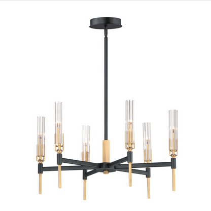 Moxon 6-Light LED Chandelier, Chandelier, Black