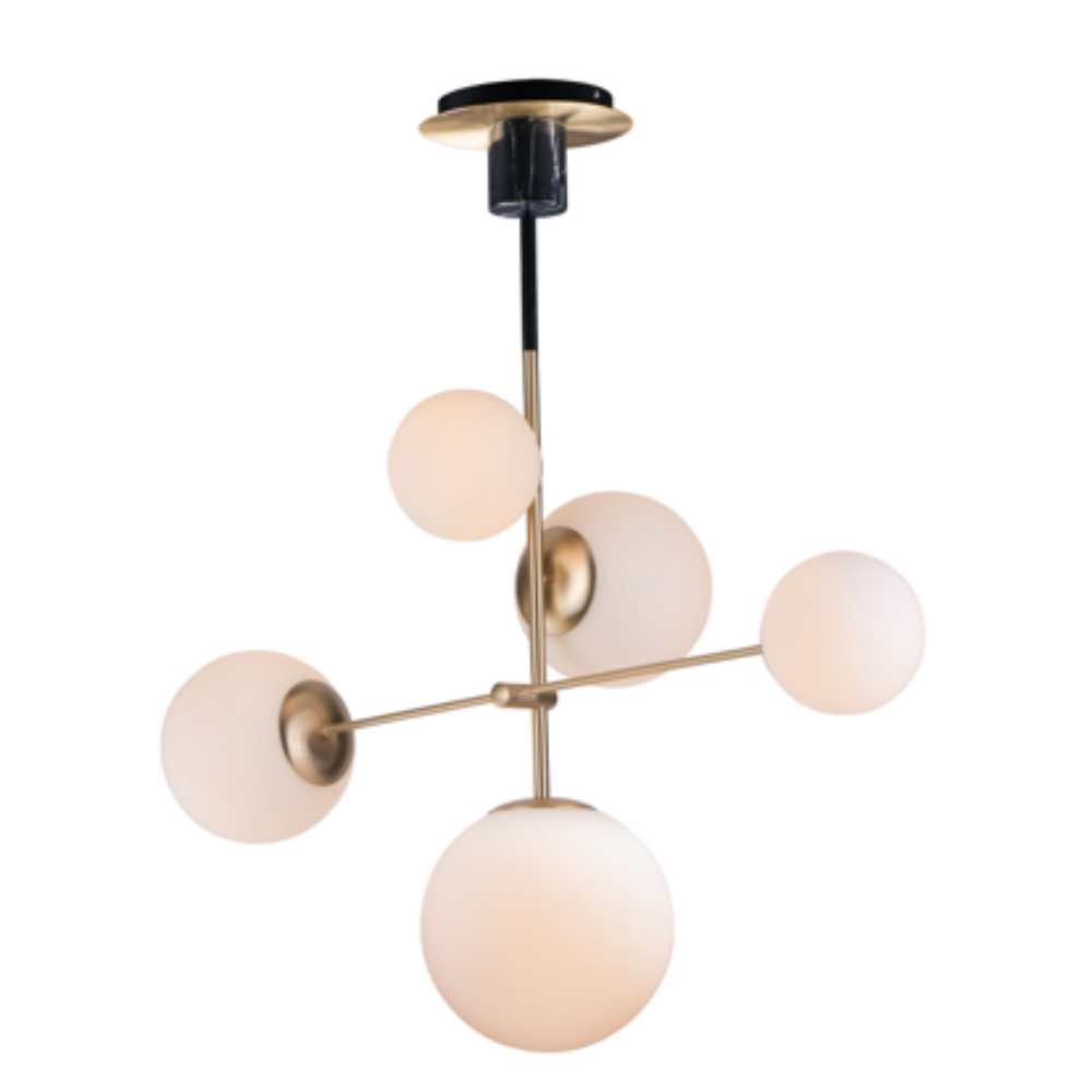 Olive Pendant, Pendant, Satin Brass