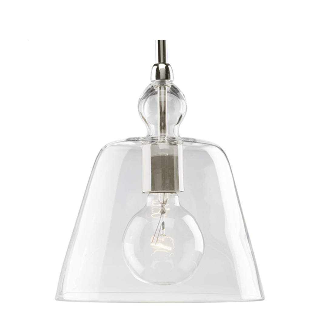 Hand-blown Clear Glass Pendant