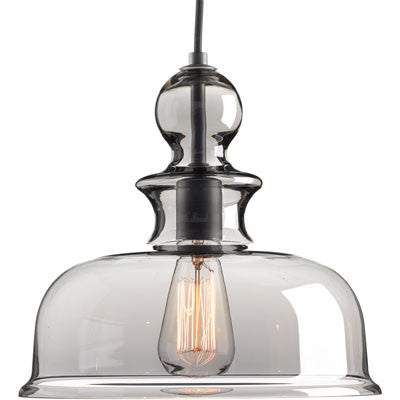 Progress Lighting Staunton Pendant in Graphite with Smoke Glass P5332-143
