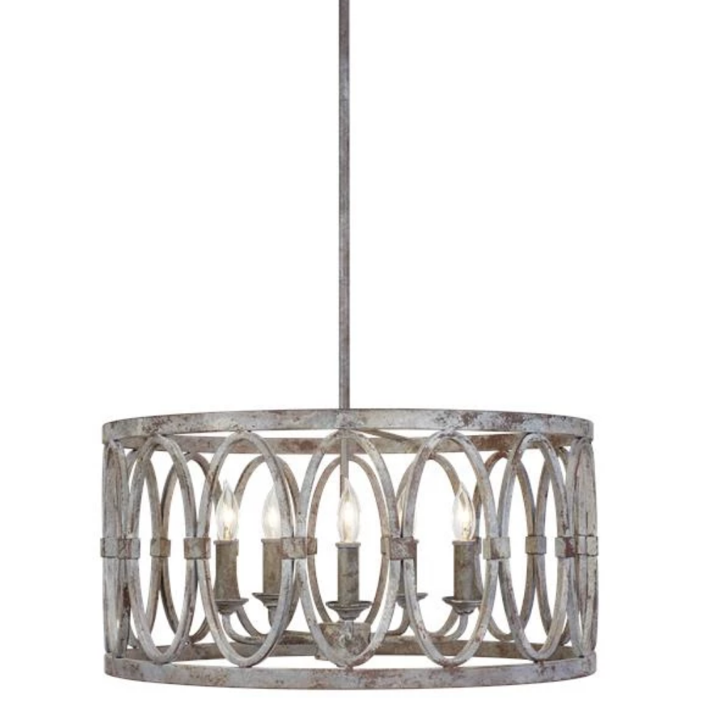 Patrice Drum Pendant, 5-Light Drum Pendant, Deep Abyss