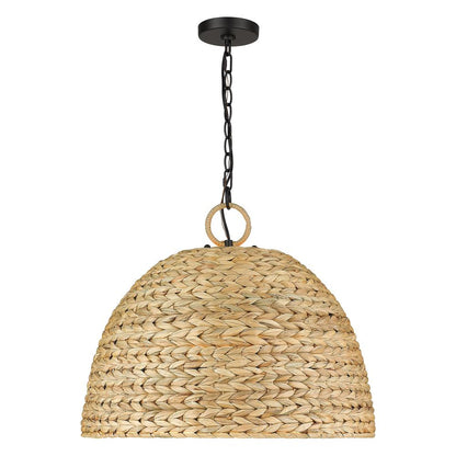 Remi 5-Light Woven Pendant, Pendant, Sweet Grass Shade