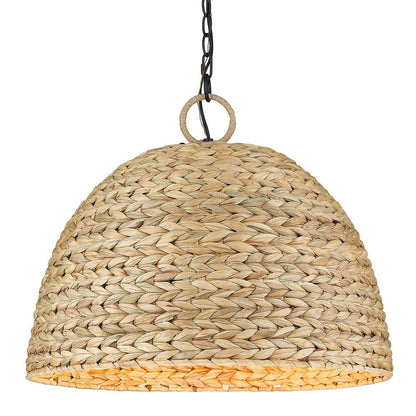 Remi 5-Light Woven Pendant, Pendant, Sweet Grass Shade
