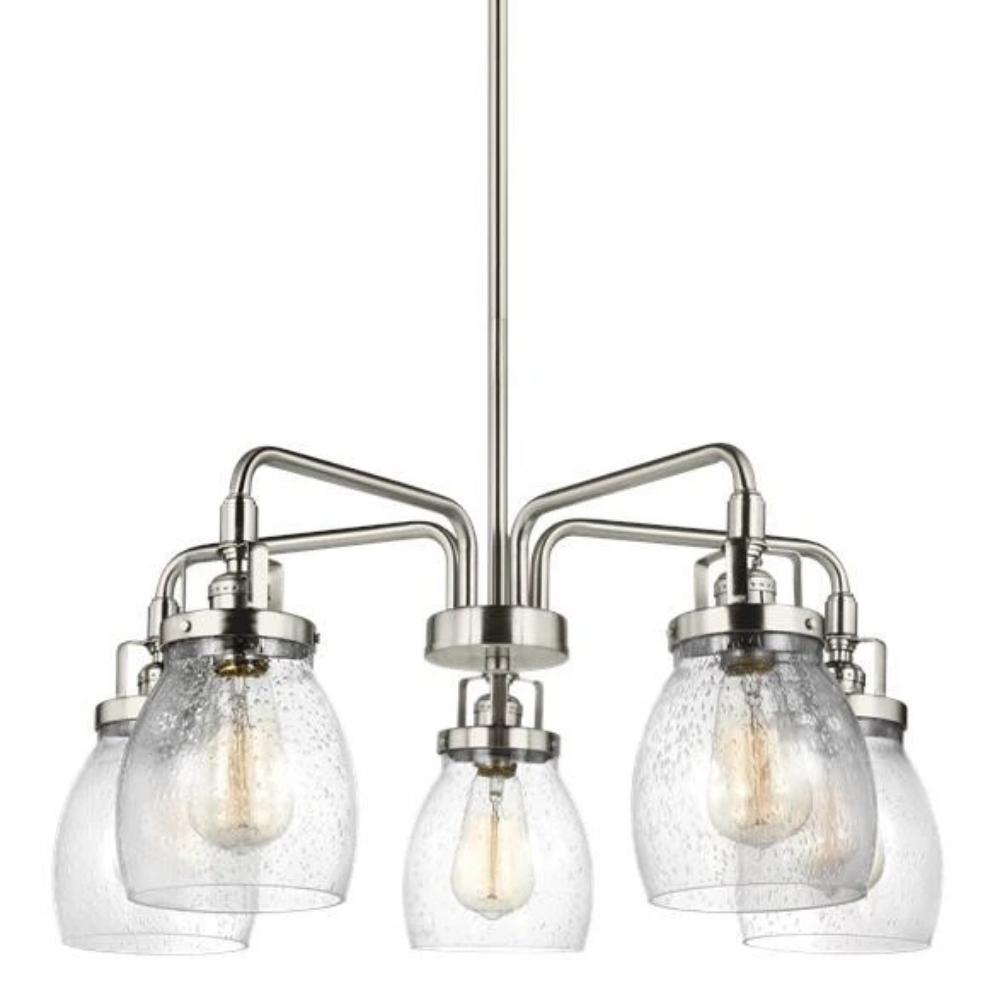 Sea Gull Belton 5 Light Chandelier in Brushed Nickel 3114505-962