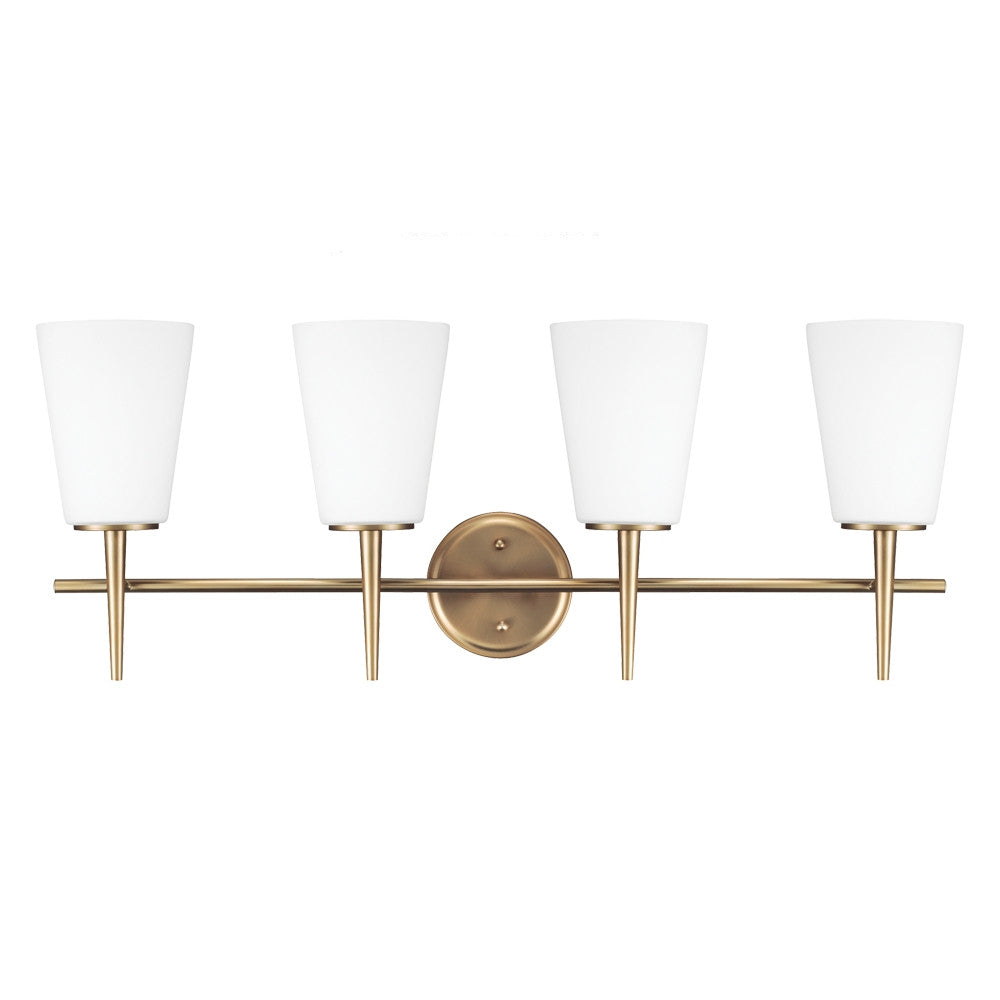 4 Light Driscoll Bath Light in Satin Bronze, by Seagull Lighting, 4440404-848