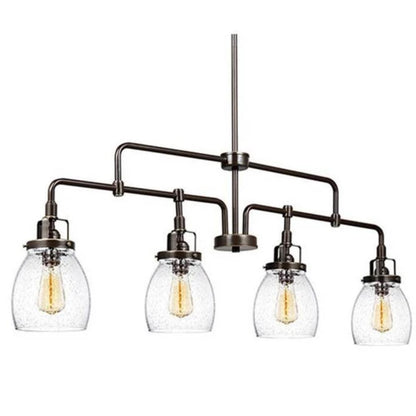 Belton Linear Chandelier in Heirloom Bronze, by Seagull Lighting, 6614504-782