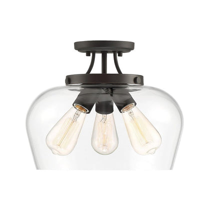 Octave Semi Flush by Savoy House in English Bronze 6-4035-3-13