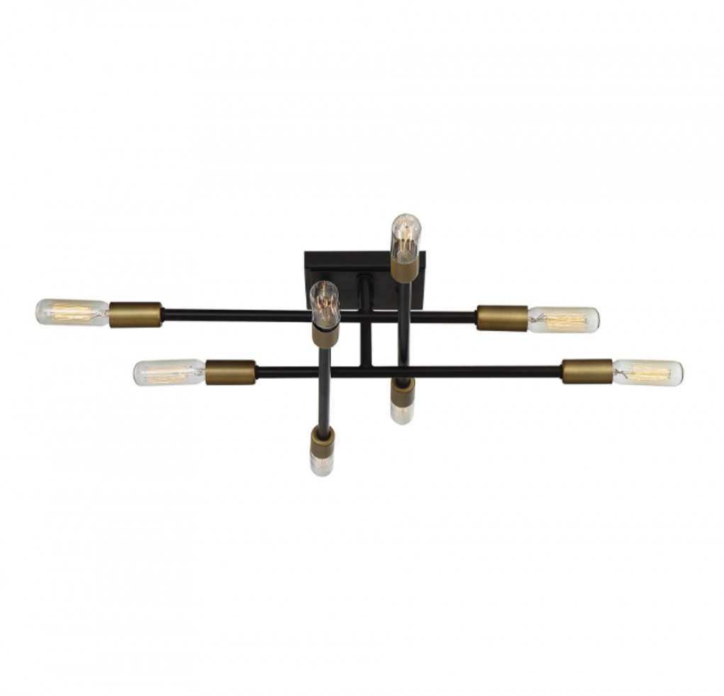 Lyrique Bronze and Brass Ceiling Mount by Savoy House 6-7003-8-77