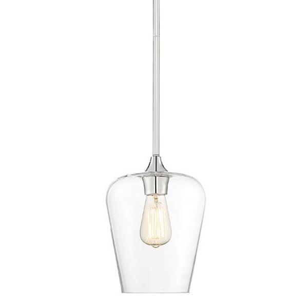 Octave 1 Light Pendant in Polished Nickel with Clear Glass Shades by Savoy House 7-4036-1-11