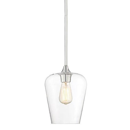 Octave 1 Light Pendant in Polished Nickel with Clear Glass Shades by Savoy House 7-4036-1-11