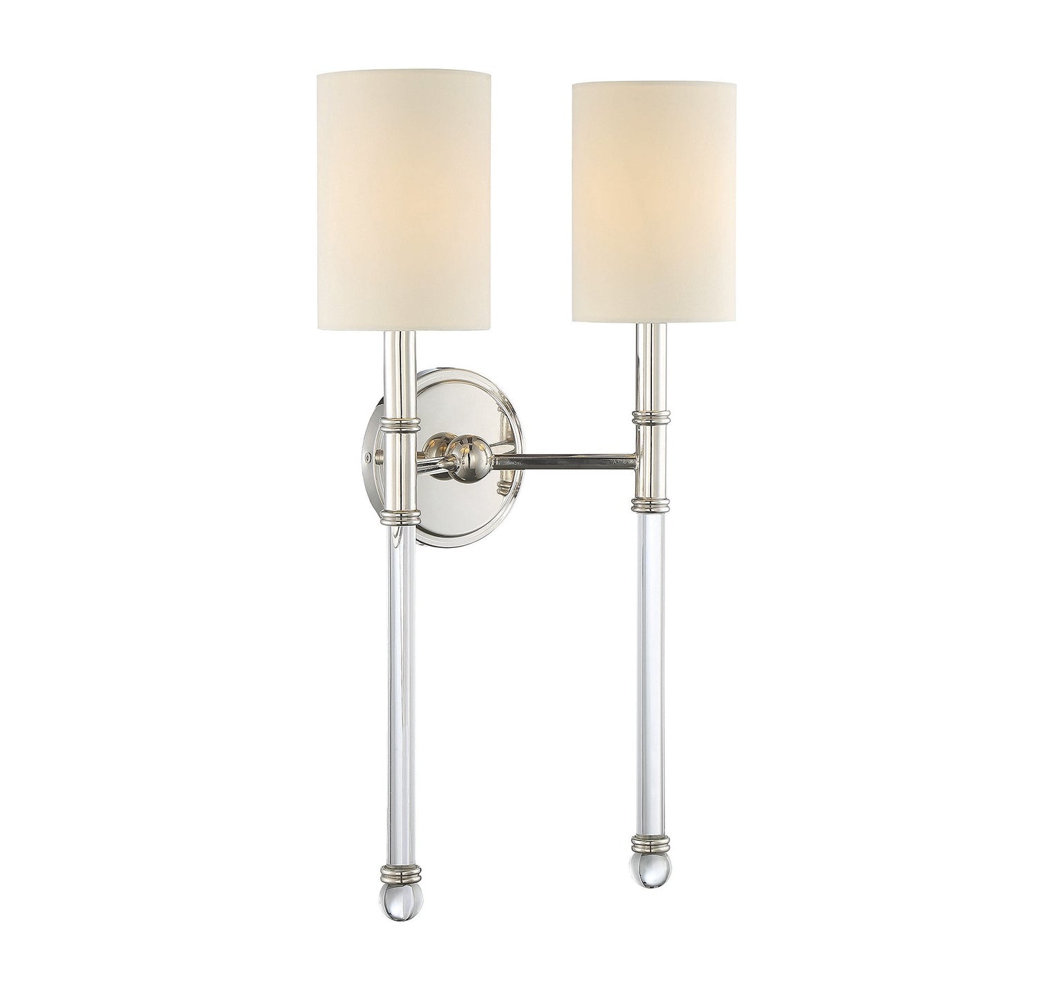 Savoy House Fremont 2 Light Wall Sconce in Classic Bronze and Soft White Fabric Shade 9-103-2-144