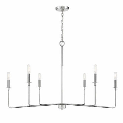 Harrison Chandelier, Chandelier, Polished Nickel