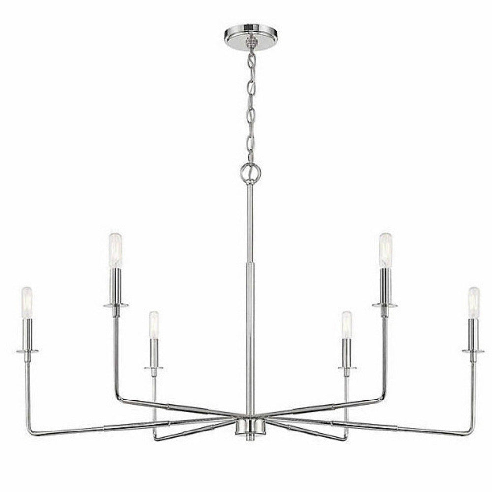 Harrison Chandelier, Chandelier, Polished Nickel