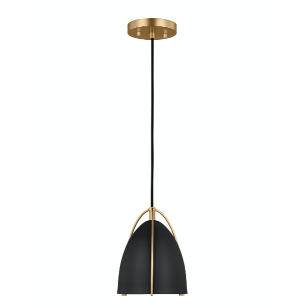 Chantel Midnight Black Pendant, Pendant,Brass