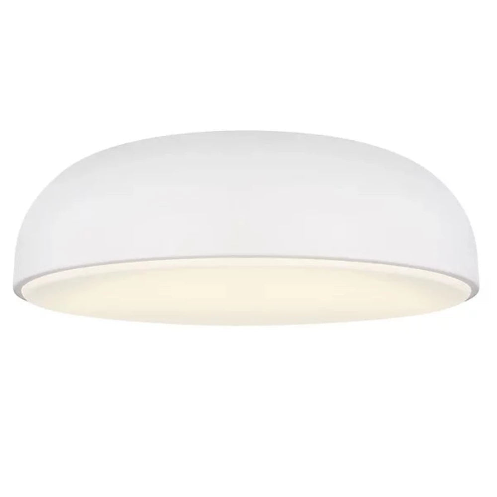 Steel Flush Mount, Ceiling Mount, white