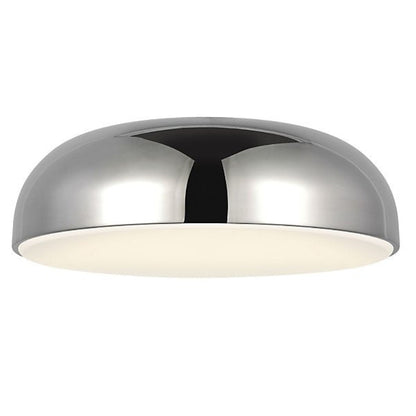 Steel Flush Mount, Ceiling Mount, Polished Nickel
