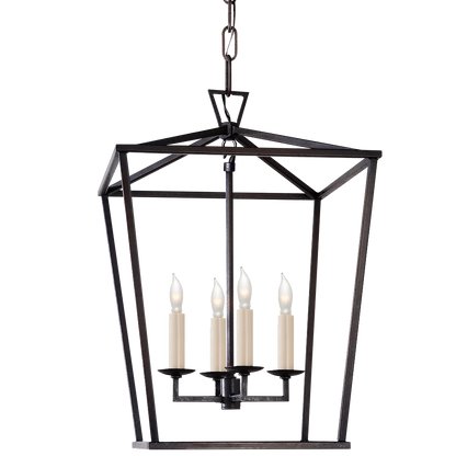 Darlana 4 Light Lantern in Aged Iron by Visual Comfort CHC2164AI