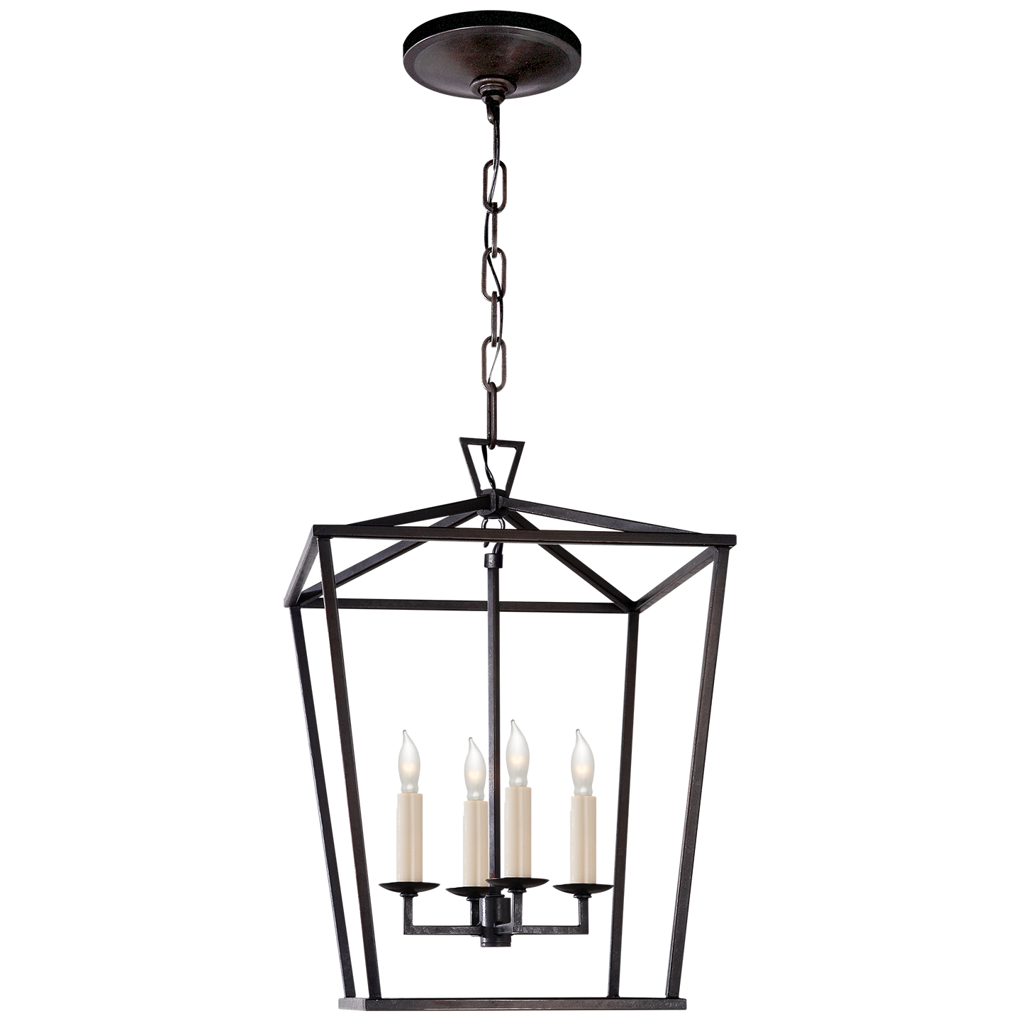 Darlana 4 Light Lantern in Aged Iron by Visual Comfort CHC2164AI