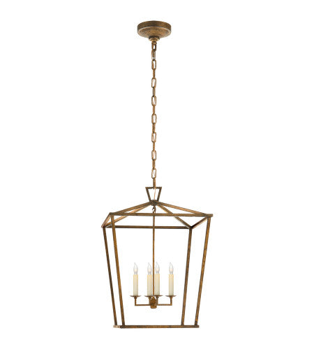 Darlana Medium 4 Light Lantern in Gilded Iron by Visual Comfort CHC2165GI
