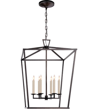 Darlana 6 Light Large Lantern in Aged Iron by Visual Comfort CHC2176AI