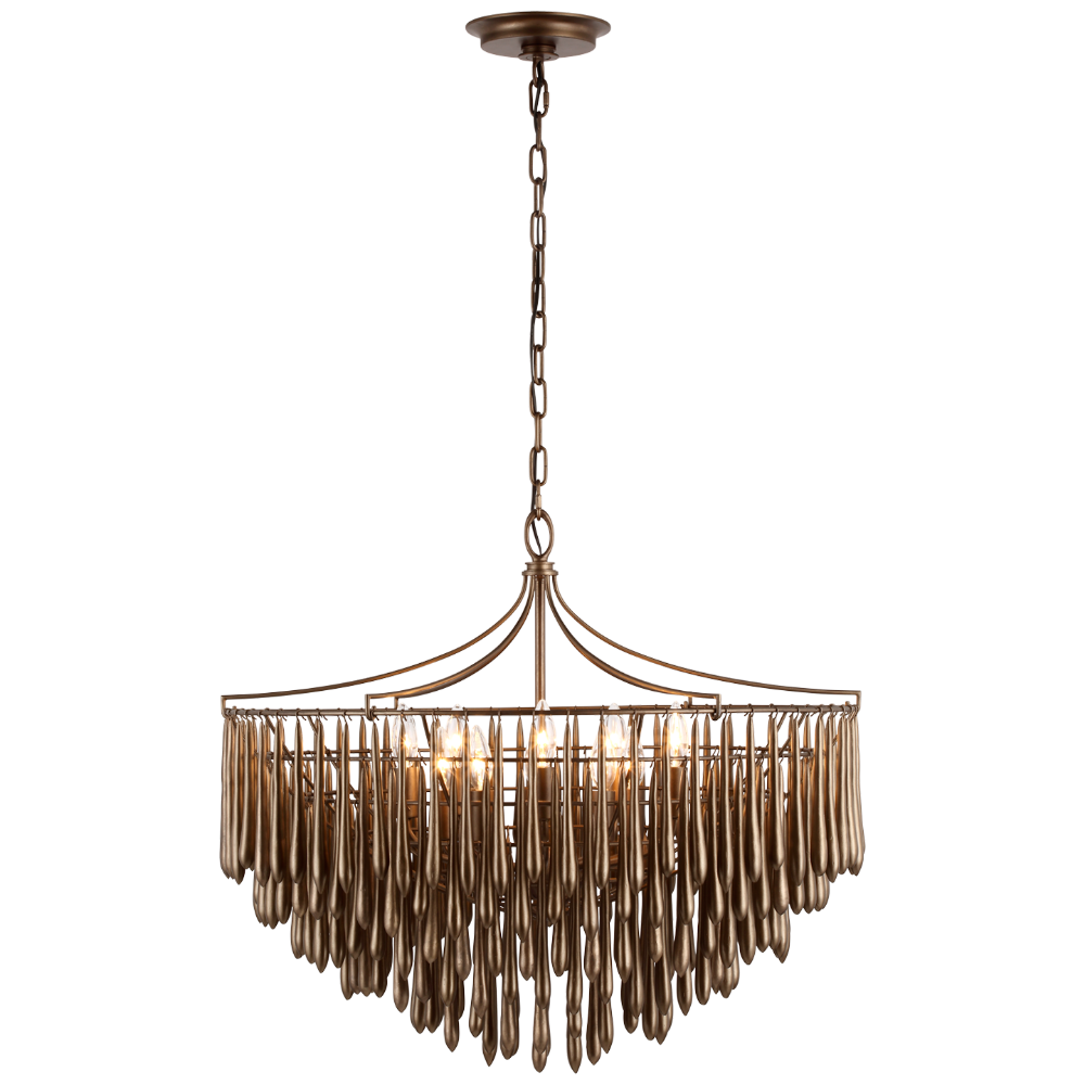 Tara Chandelier, Chandelier, Antique Bronze Leaf