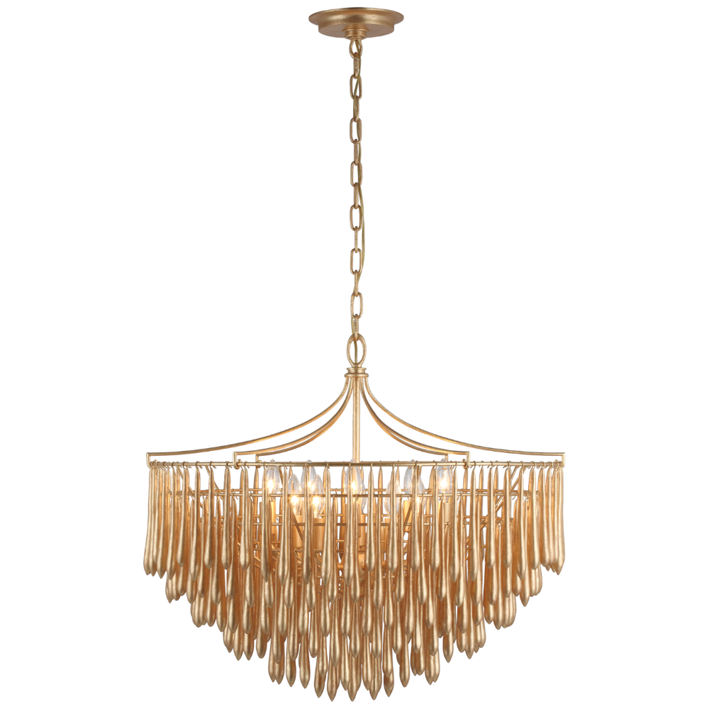 Tara Chandelier, Chandelier, Antique Gold Leaf