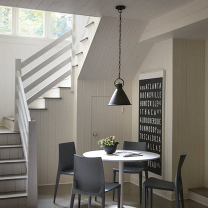 Rory Black Pendant. Pendant, Aged Zinc