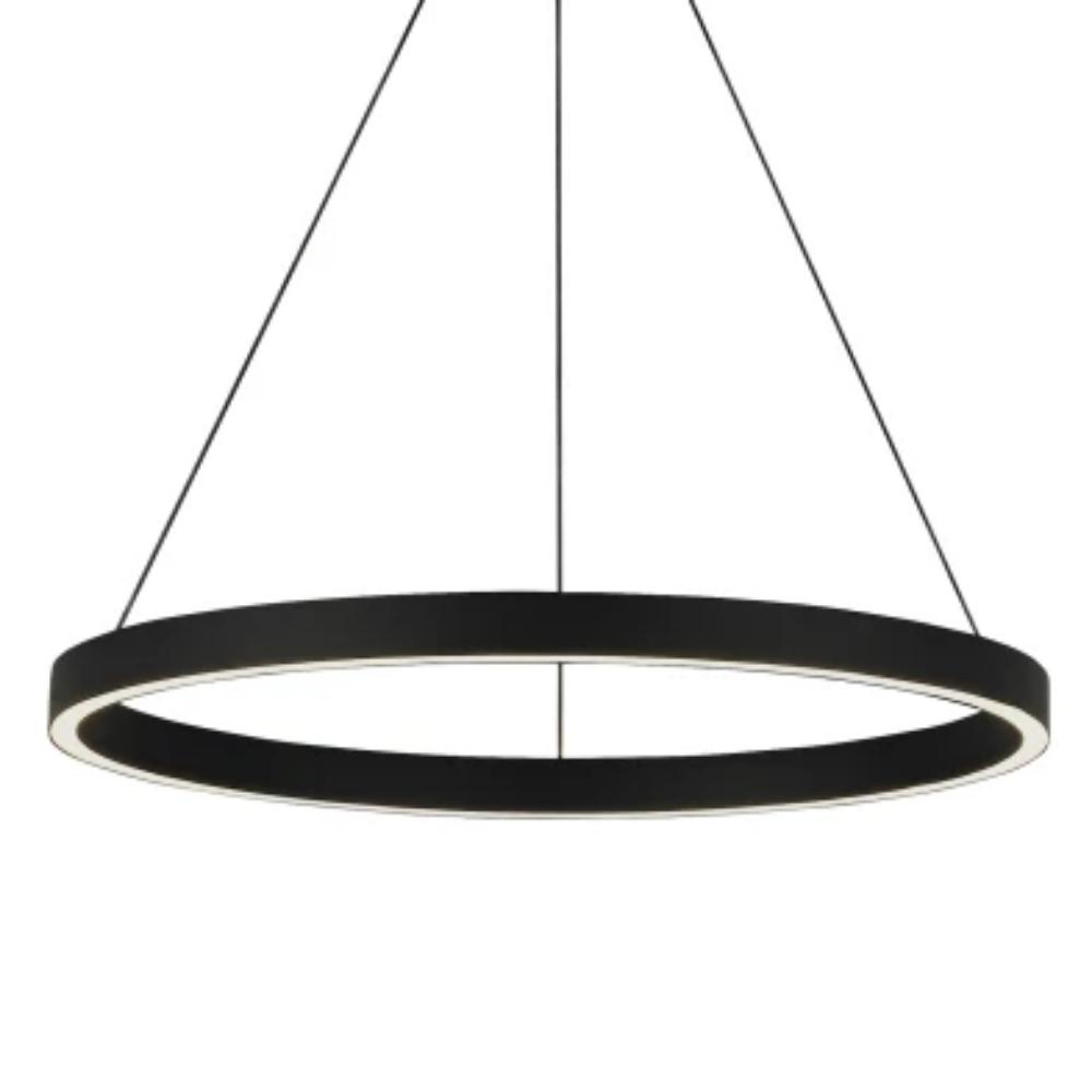 Fiama Suspension, 24" LED Suspension Chandelier, Black