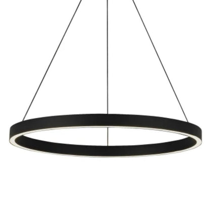 Fiama Suspension, 24" LED Suspension Chandelier, Black
