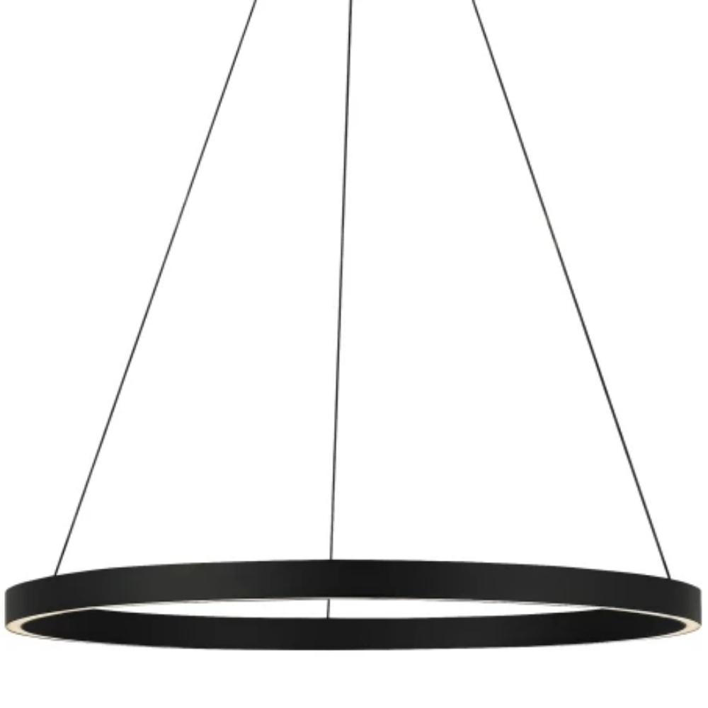 Fiama Suspension, 30" LED Suspension Chandelier, Black