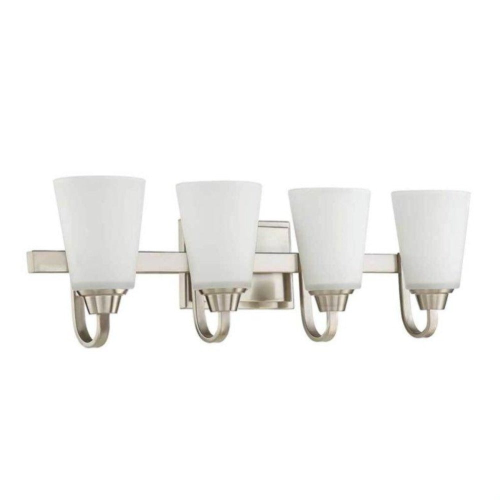 Venice 4-Light Vanity, Vanity, Brushed Nickel