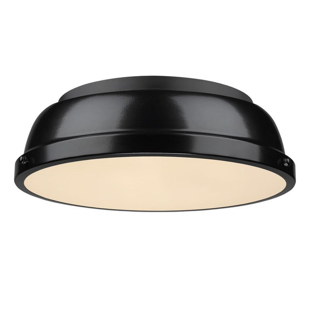 Duncan Flush Mount, Flush Mount, Black