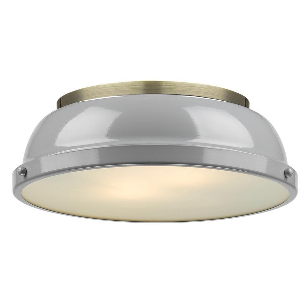 Duncan Flush Mount, Flush Mount, Gray