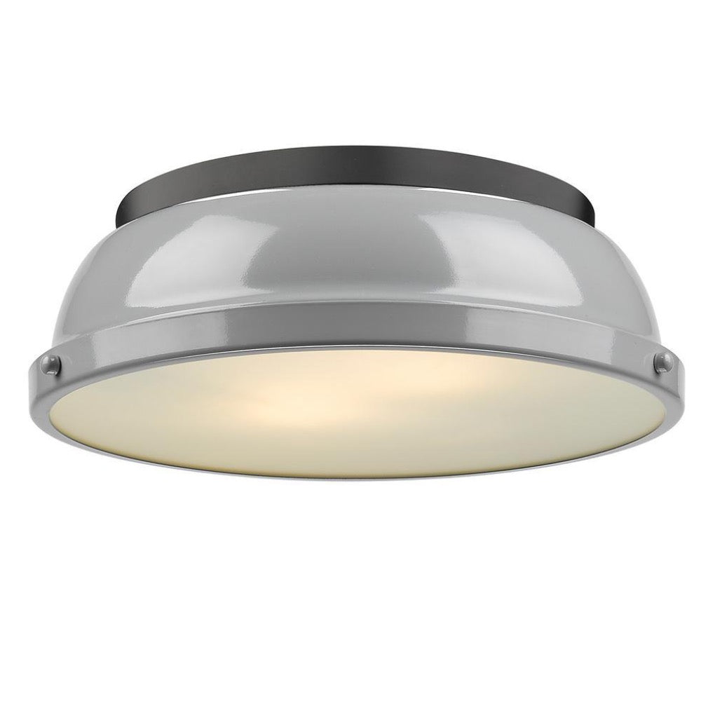 Duncan Flush Mount, Flush Mount, Gray