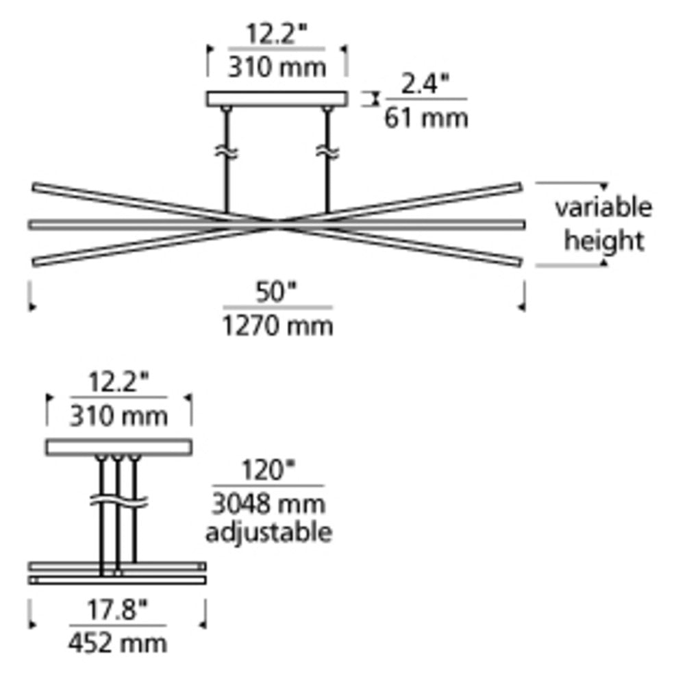 Essence Trio Linear Chandelier